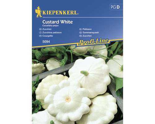 Semințe de legume Kiepenkerl, dovlecel alb Custard-0