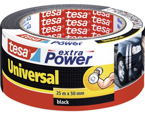 Banda pentru reparatii tesa extra Power Universal neagra 25 m x 50 mm