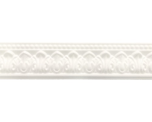 Baghetă decorativă, albă, 200x6x1,4 cm-0