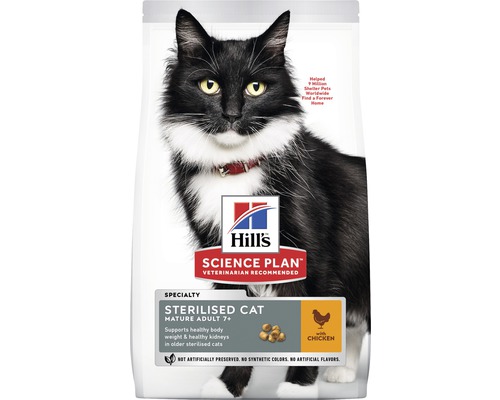 Hrană uscată pentru pisici Hill's Sterilised Mature cu pui 1,5 kg