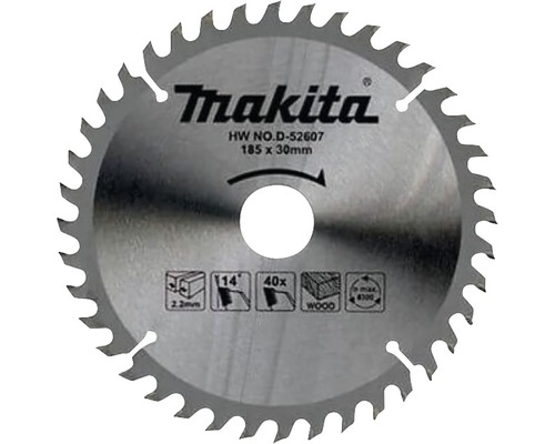 Disc fierăstrău circular Makita Ø185x2,2x30 mm 40 dinți