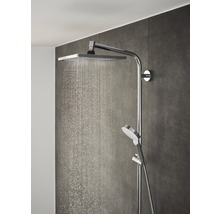 Sistem de duș cu termostat hansgrohe Crometta E240, duș fix 24x24 cm, pară duș 2 funcții, crom-thumb-1