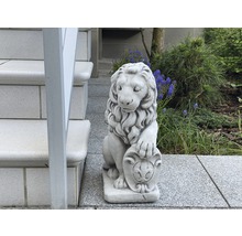 Figurină decorativă leu 23x16x42 cm alb-thumb-0