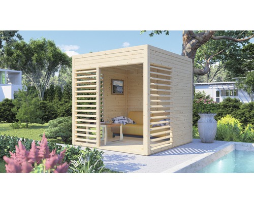 Pavilion-foișor lemn Bertilo Unico cu podea 226x234 cm, natur