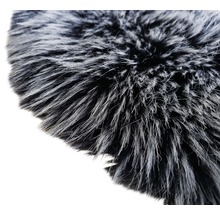 Covor blană artificială neagră 55x80 cm-thumb-5