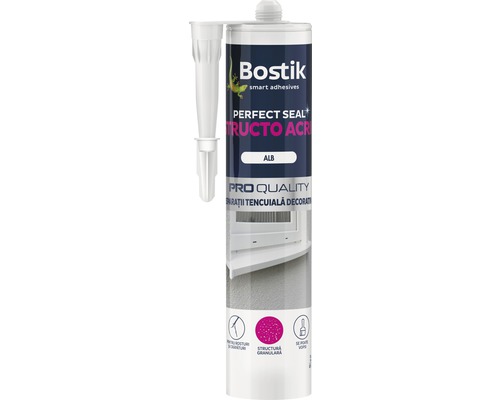 Izolant acrilic Bostik Structo 280 ml alb pentru reparație tencuială decorativă