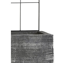 Ghiveci rectangular cu spalier Lafiora, ciment, 60x30 cm gri închis-thumb-2
