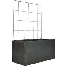 Ghiveci rectangular cu spalier Lafiora 30x60 cm gri-thumb-3