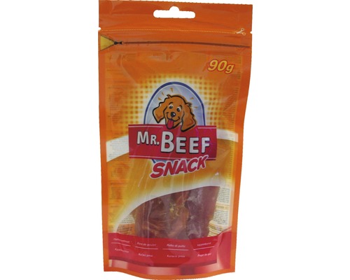 Snack pentru câini MR. BEEF cu piept de pui 90 g
