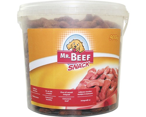 Snack pentru câini MR. BEEF oase cu șuncă 900 g