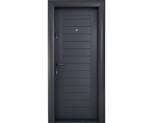 Ușă de intrare metalică pentru exterior Arhitect 417 gri antracit 88x201 cm dreapta-0
