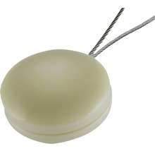 Magnet decorativ Pearls pentru perdea - cu fir metalic de fixare, bej-thumb-1