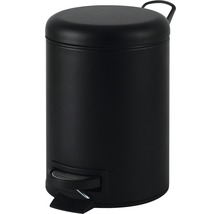 Coș de gunoi cu pedală, 3l, negru mat-thumb-0