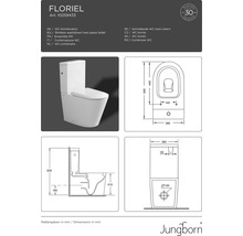 Jungborn Set vas WC pe pardoseală Floriel, fără ramă clătire, alb-thumb-20