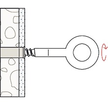 Holșuruburi cu ochi sudat Fischer GS 8x100 mm oțel zincat, 2 bucăți, pentru montaj schele-thumb-4