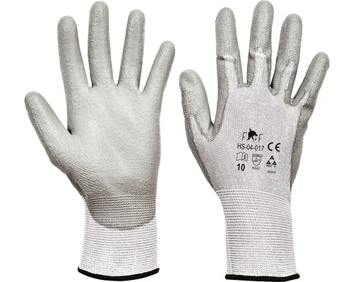 Mănuși de protecție Cerva Stint Light tricotate din nailon, imersate în poliuretan, mărimea 10-0
