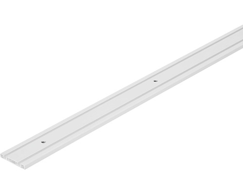 Profil dublu de rulare & ghidaj Hettich SlideLine 1 2m pentru uși glisante, plastic alb