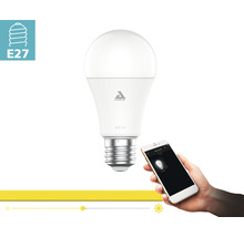 Bec LED variabil Eglo Crosslink E27 9W 806 lumeni, glob mat A60, lumină caldă, Bluetooth-thumb-2