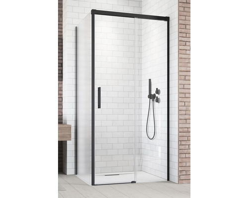 Ușă glisantă duș Radaway Idea Black KDJ dreapta 100x200,5 cm, sticlă transparentă, profil negru