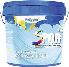 Vopsea lavabilă pentru baie si bucătărie Spor albă 8,5 l + soluție antimucegai Polisept 0,5 l-thumb-1