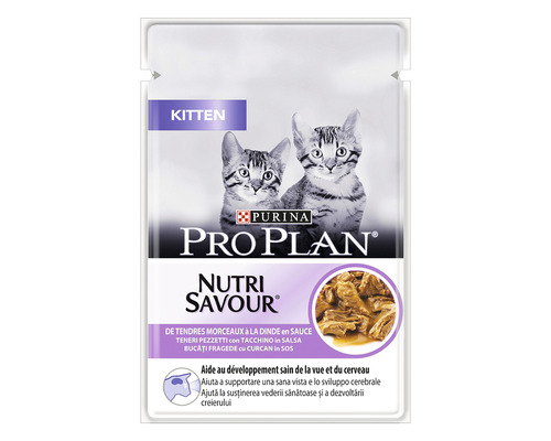 Hrană umedă pentru pisici PURINA Pro Plan Kitten cu curcan 85 g-0