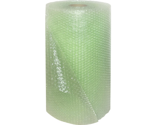 Folie cu bule mici de aer 100cm x 50m, 70g/m², verde-transparent