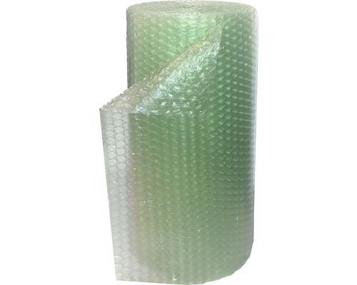 Folie cu bule mari de aer 120cm x 16m, 120g/m², verde-transparent