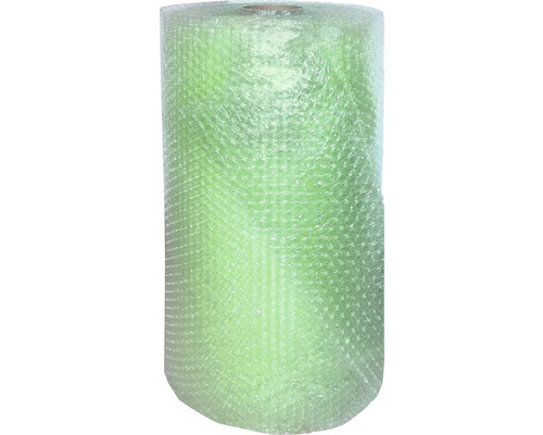 Folie cu bule mici de aer 50cm x 50m, 70g/m², verde-transparent