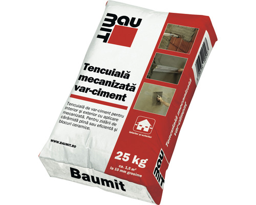 Tencuială Baumit mecanizată var-ciment 25 kg-0