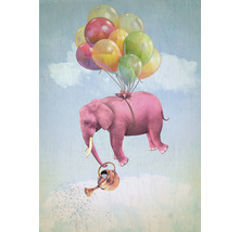 Fototapet vlies Special Decoration Elefant cu baloane 194x280 cm-thumb-0