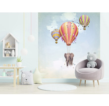 Fototapet vlies Special Decoration Elefant în zbor cu balonul 243x280 cm-thumb-1