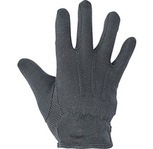 Mănuși de protecție Cerva Bustard tricotate din bumbac negru, puncte din PVC în palmă, mărimea 10-thumb-2