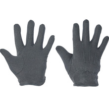 Mănuși de protecție Cerva Bustard tricotate din bumbac negru, puncte din PVC în palmă, mărimea 10-thumb-0