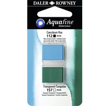 Set 2 godete acuarelă Aquafine Coeruleum Hue & Transparent Turquoise-thumb-0