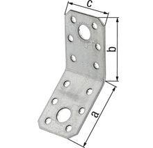 Colțar metalic perforat Alberts 50x50x35x2,5 mm, unghi 135°-thumb-1
