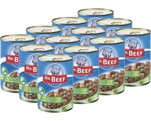 Hrană umedă pentru pisici Mr. Beef cu curcan și iepure 1 pachet 12x400 g