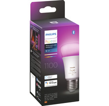 Bec LED RGBW variabil Philips Hue E27 9W 1100 lumeni, glob mat A60-thumb-3