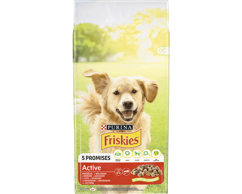 Hrană uscată pentru câini PURINA Friskies Adult Active cu vită 15 kg-0
