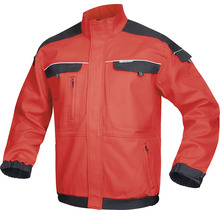 Jachetă de lucru Ardon Cool Trend din bumbac roșu/negru, mărimea XXXL-thumb-0