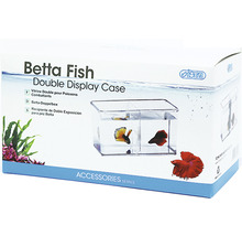 Mini acvariu acrilic dublu pentru pești betta 1,5 l-thumb-0