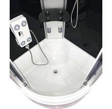 Cabină de duș completă cu hidromasaj Sanotechnik Lux 90x90x215 cm, cădiță înaltă, profile aluminiu-thumb-2