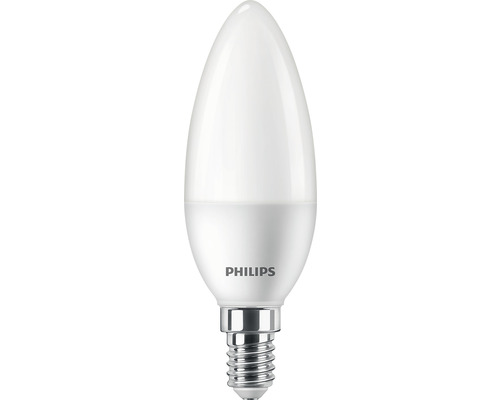 Bec LED Philips E14 7W 806 lumeni, glob mat lumânare, lumină neutră