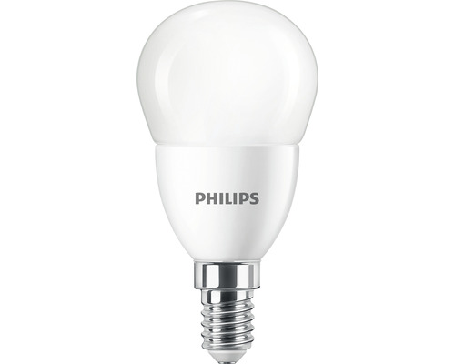 Bec LED Philips E14 7W 806 lumeni, glob mat G48, lumină neutră