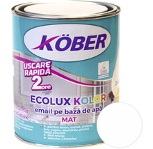 Email mat pe bază de apă Ecolux Kolor Köber alb 0,6 l-thumb-0