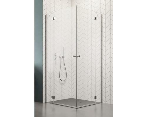 Cabină de duș pătrată Radaway Torrenta KDD 80x80x195 cm sticlă transparentă profil crom-0
