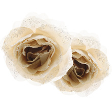 Trandafir decorativ Ø 14 cm H 8,5 cm crem-thumb-1