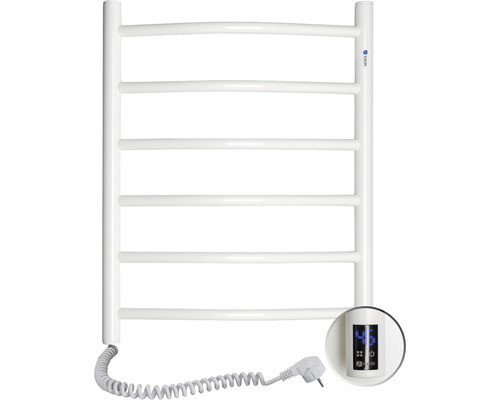 Radiator (calorifer) baie electric portprosop Navin Camellia 480x600 mm 72W termostat cu Touch, conexiune stânga, alb