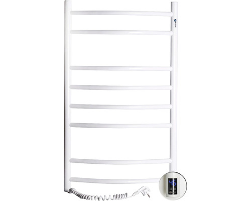 Radiator (calorifer) baie electric portprosop Navin Camellia 480x800 mm 102W termostat cu Touch, conexiune stânga, alb