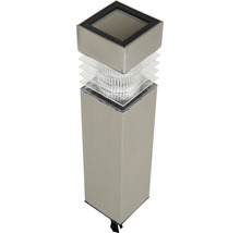 Stâlp solar cu LED 2 lumeni 6000-7000K 37,5cm, oțel inoxidabil, rectangular-thumb-5