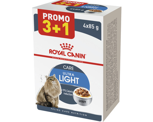 Hrană umedă pentru pisici Royal Canin Light Weight Care Adult limitarea creșterii în greutate în sos 4x85 g promo 3+1